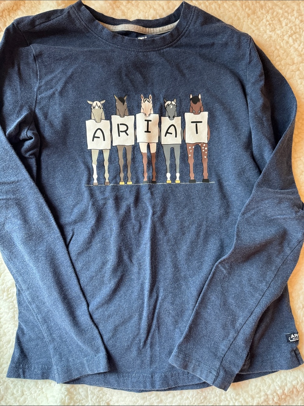 Ariat long sleeve shirt with horses